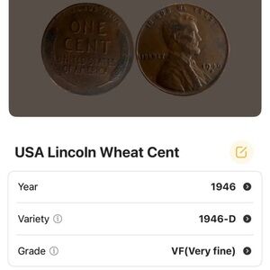1946 D Lincoln Wheat Penny